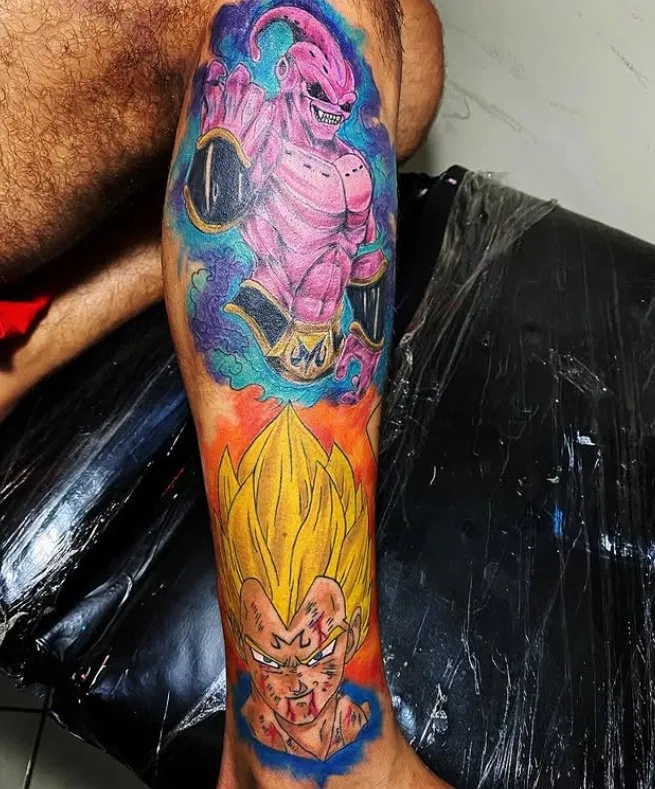 Tattoo anime colorida